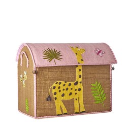 Cesto portagiochi media fantasia giraffa
