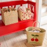Borsa in rafia con ciliegie ricamate | Gallinasmilza