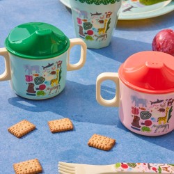 Tazza bimbo a 2 manici rosa Wildlife 2
