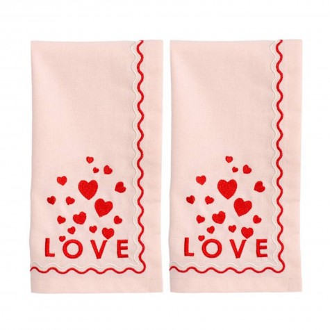 Tovaglioli ricamati LOVE