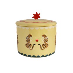 Barattolo in ceramica fantasia leopardi