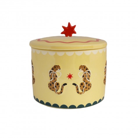 Barattolo in ceramica fantasia leopardi