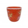 Bicchiere in ceramica con iniziale V