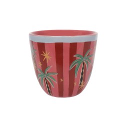 Bicchiere in ceramica con iniziale U 2