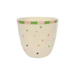 Bicchiere in ceramica con iniziale N 2