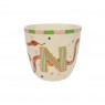 Bicchiere in ceramica con iniziale N