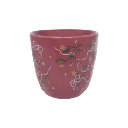 Bicchiere in ceramica con iniziale M 2