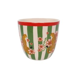 Bicchiere in ceramica con iniziale D 2