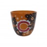Bicchiere in ceramica con iniziale C