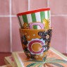 Bicchiere in ceramica con iniziale C