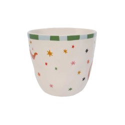 Bicchiere in ceramica con iniziale A 2