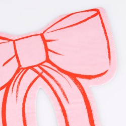 Tovaglioli di carta rosa a forma di fiocco 2