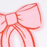 Tovaglioli di carta rosa a forma di fiocco