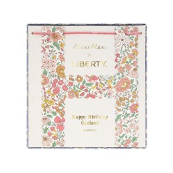Festone di compleanno Happy Birthday fiori Liberty 2