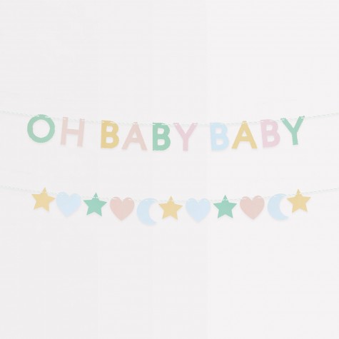 Mini Festoni Baby Shower "Oh Baby Baby"