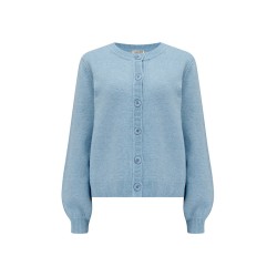 Cardigan donna azzurro cielo