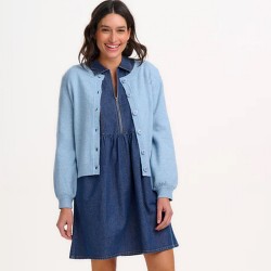 Cardigan donna azzurro cielo 2