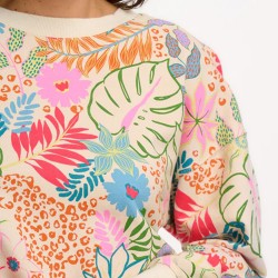 Felpa girocollo donna fantasia giungla 2