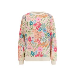 Felpa girocollo donna fantasia giungla