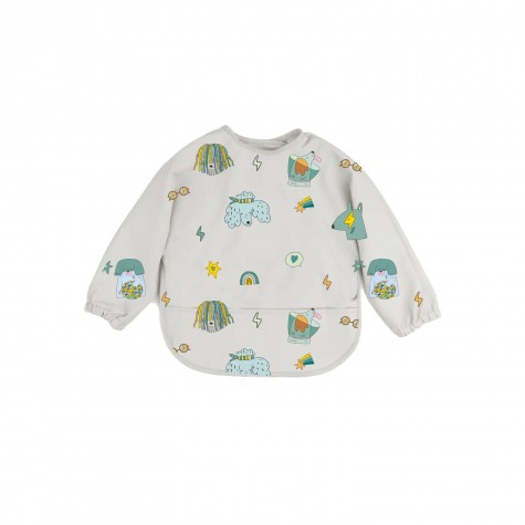 Bavaglino a maniche lunghe con cani funky