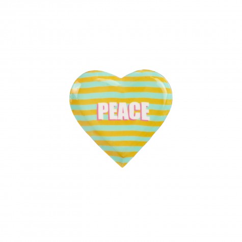 Piattino in ceramica a forma di cuore PEACE