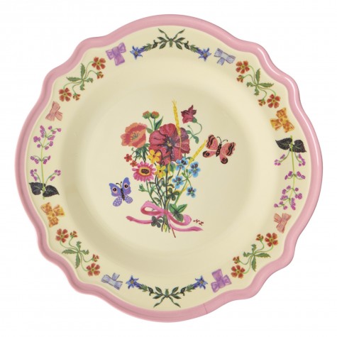 Rice x Nathalie Léte - Piatto piano in melamina con mazzo di