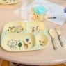 Set pappa in melamina a tema parco divertimenti azzurro