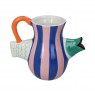 Vaso in dolomite a righe design pesce