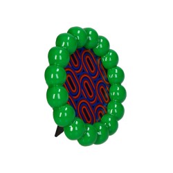 Cornice con perline verdi 10x10 2