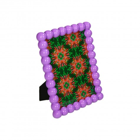 Cornice con perline viola 13x18