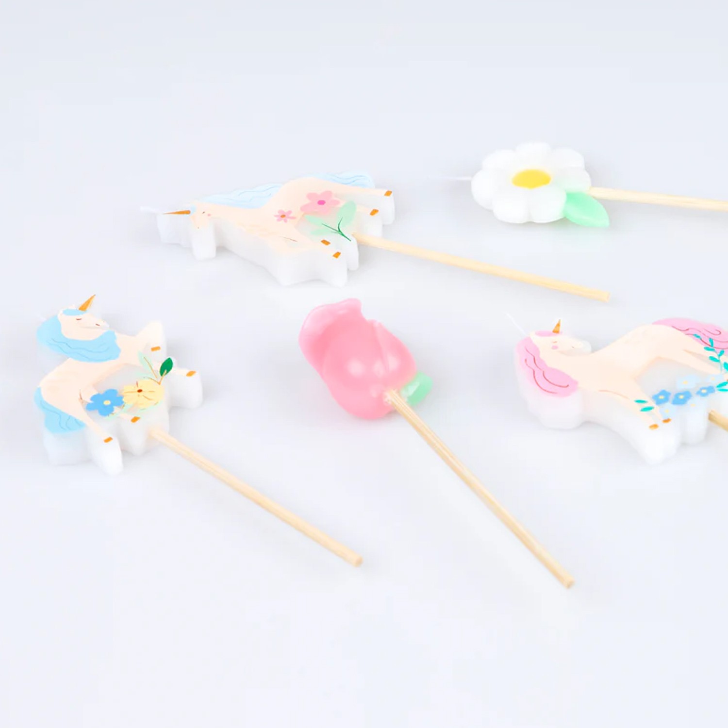 Candeline di compleanno con unicorni e fiori | Meri Meri Candeline di compleanno con unicorni e fiori | Meri Meri