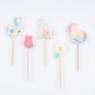 Candeline di compleanno con unicorni e fiori | Meri Meri Candeline di compleanno con unicorni e fiori | Meri Meri