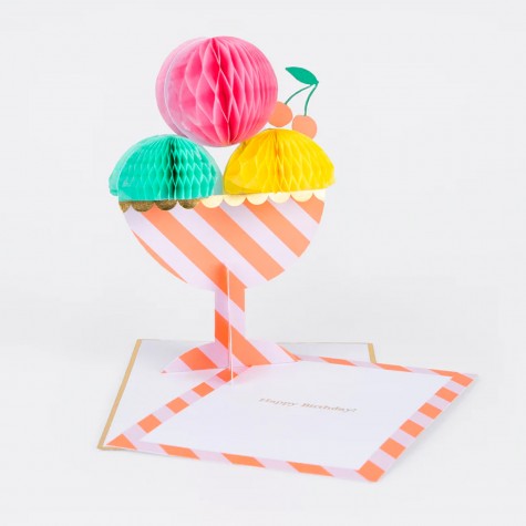 Biglietto di compleanno Pop Up Gelato | Meri Meri