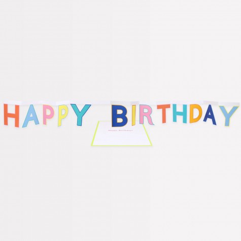 Biglietto di compleanno con festone Happy Birthday | Meri Meri