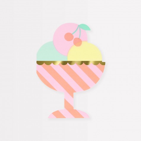 Tovaglioli di carta con Coppe gelato | Meri Meri