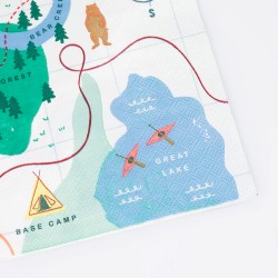 Tovaglioli di carta con mappa del campeggio | Meri Meri 2
