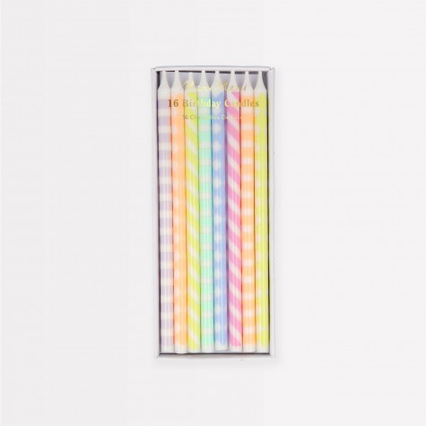 Candeline di compleanno arcobaleno colori pastello | Meri Meri Candeline di compleanno arcobaleno colori pastello | Meri Meri