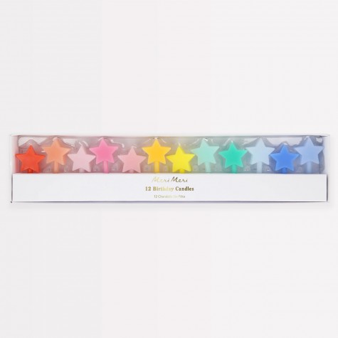 Candeline di compleanno con mini stelle arcobaleno | Meri Meri Candeline di compleanno con mini stelle arcobaleno | Meri Meri