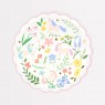 Piattini di carta con unicorni e fiori