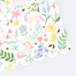 Tovagliolini di carta con unicorni e fiori 2