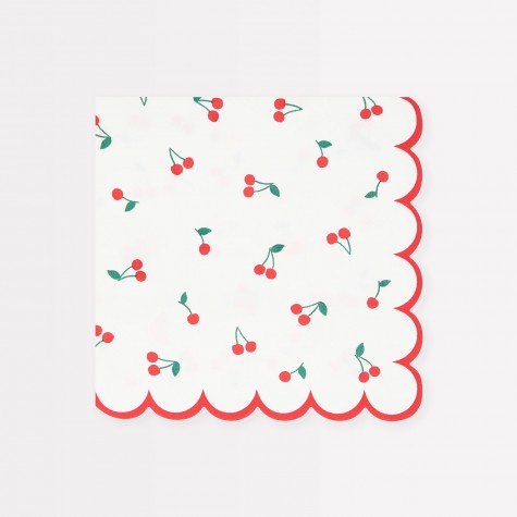 Tovaglioli di carta con ciliegie