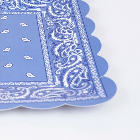 Piatti di carta quadrati western fantasia bandana | Meri Meri