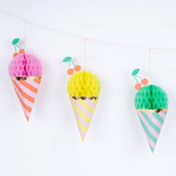 Festone di compleanno con coni gelato | Meri Meri 2