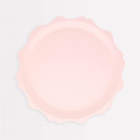 Piattini di carta compostabili rosa tenue