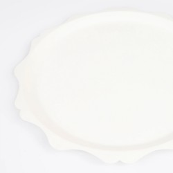 Piattini di carta compostabili bianchi 2