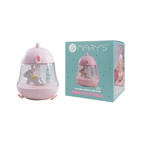 Luce notturna a LED RGB Music Box rosa | Mary's