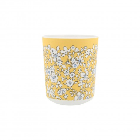 Bicchiere in melamina gialla floreale Meri Meri x Liberty |
