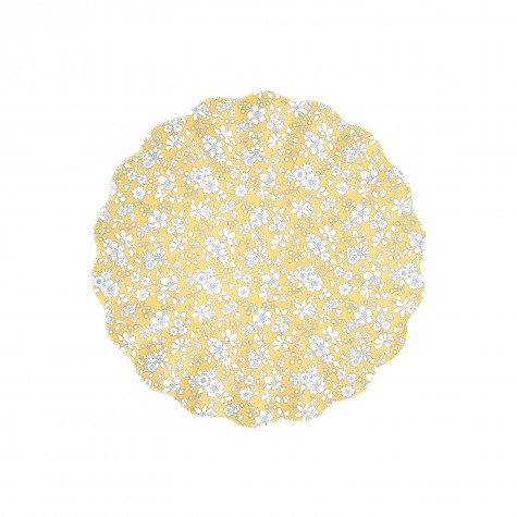 Piattino in melamina gialla floreale Meri Meri x Liberty | Meri