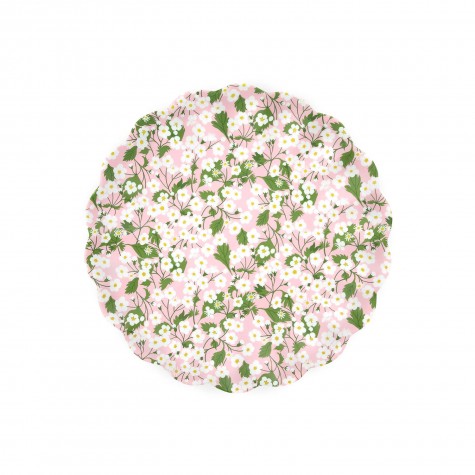 Piattino in melamina rosa con margherite Meri Meri x Liberty |