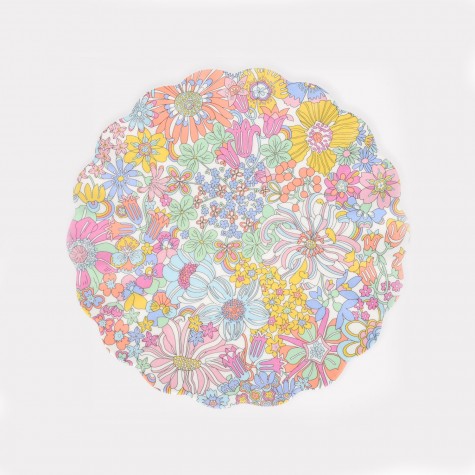 Piatto piano in melamina floreale Rainbow Meri Meri x Liberty |